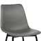 Armen Living Monte Contemporary Dining Chair in Gray Faux Leather with Black Metal Legs LCMOCHGREY - alternate 3